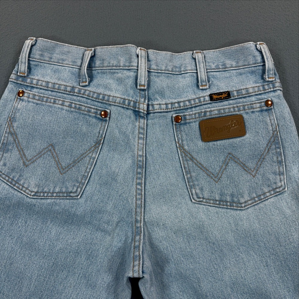 Wrangler 936GBH Cowboy Cut Slim Fit Jeans Light Wash Blue 31x30 Mens Denim